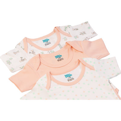 Babies Basic - 3pc-Set - Short Sleeves Printed Romper