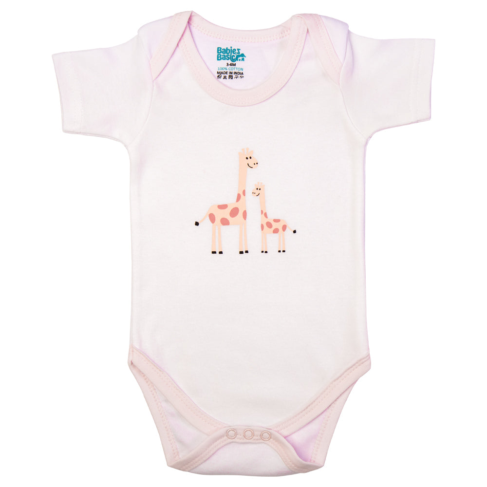 Babies Basic - 3pc-Set - Short Sleeves Printed Romper