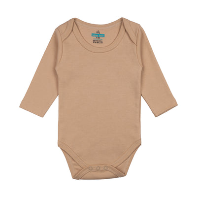 Babies Basic - 6pc-Set - 100% Cotton LongSleeves Bodysuit ‚ Blue, Brown, Orange