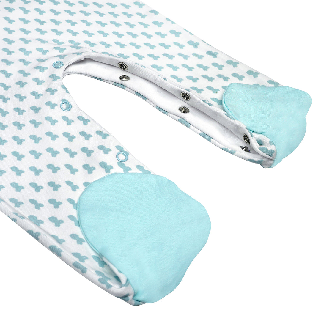 Babies Basic 5 piece Unisex 100% Cotton Sets include Bib, Romper, Mittens, Cap and Sleepsuit/Jumpsuit