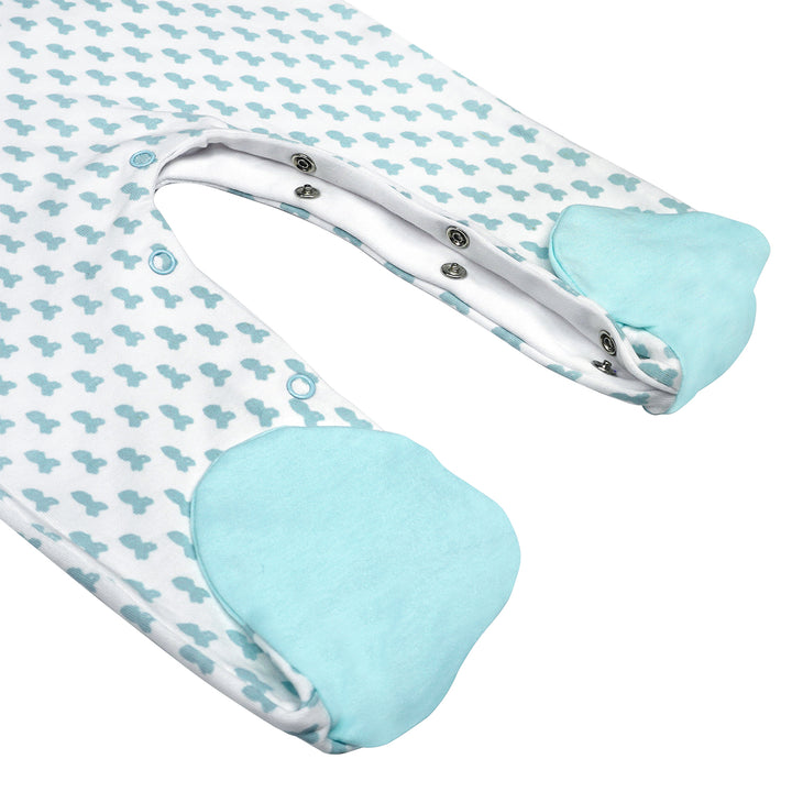 Babies Basic 5 piece Unisex 100% Cotton Sets include Bib, Romper, Mittens, Cap and Sleepsuit/Jumpsuit