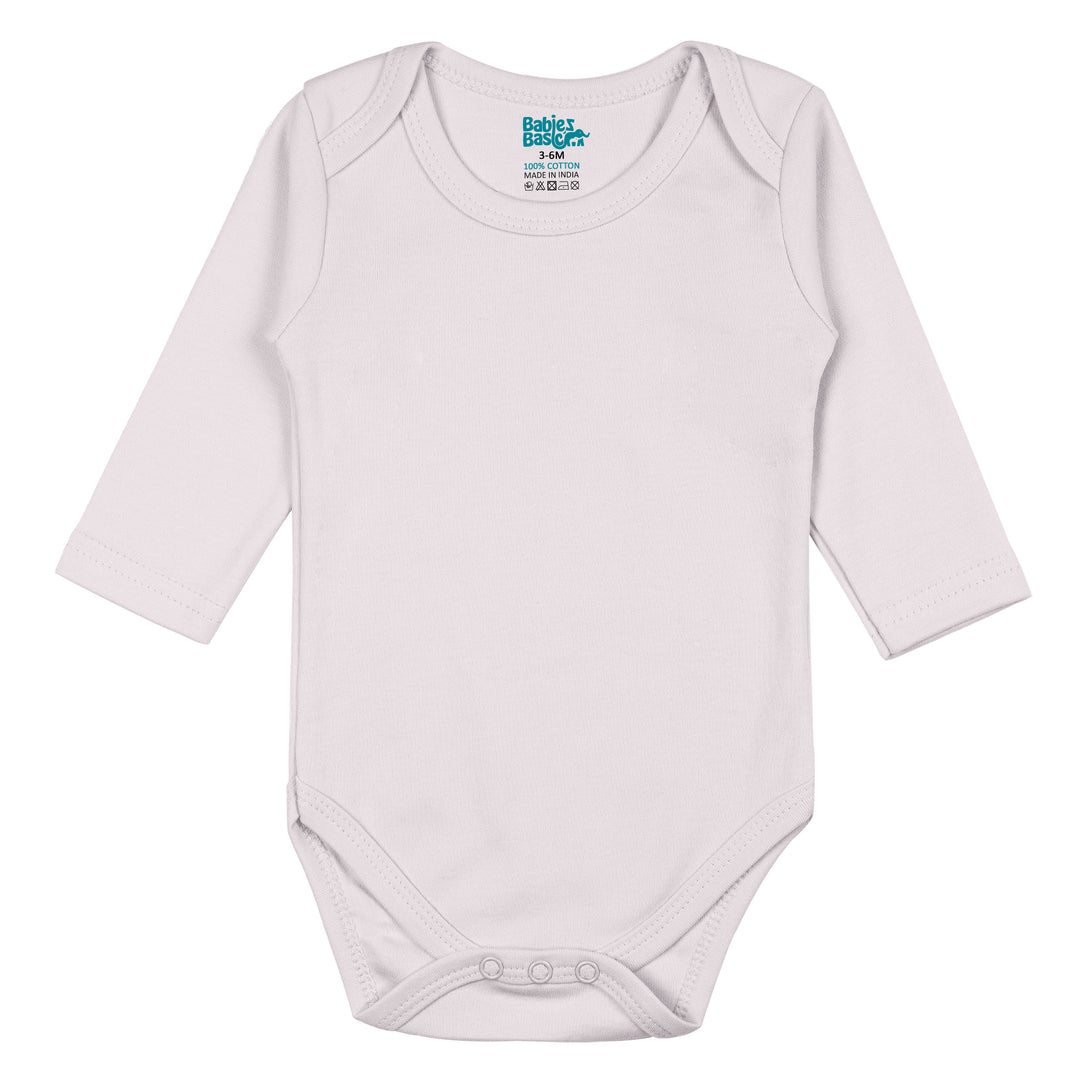 Babies Basic - 4pc-Set - 100% Cotton LongSleeve Bodysuit ‚Green, Beige, Blue, Mocha