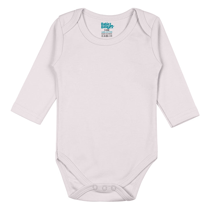 Babies Basic - 4pc-Set - 100% Cotton LongSleeve Bodysuit ‚Green, Beige, Blue, Mocha