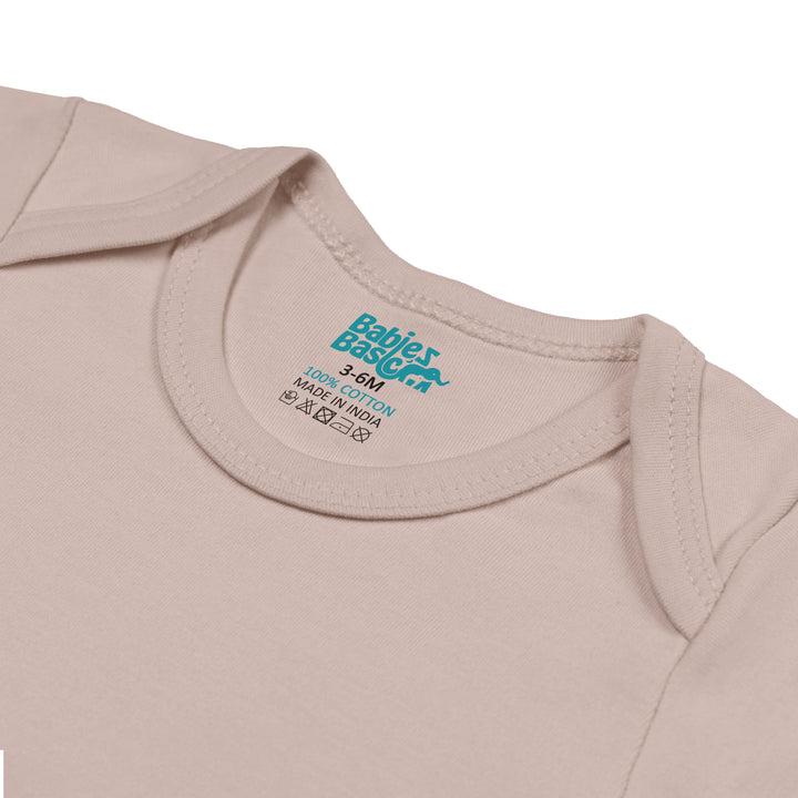 Babies Basic - 4pc-Set - 100% Cotton LongSleeve Bodysuit ‚Green, Beige, Blue, Mocha