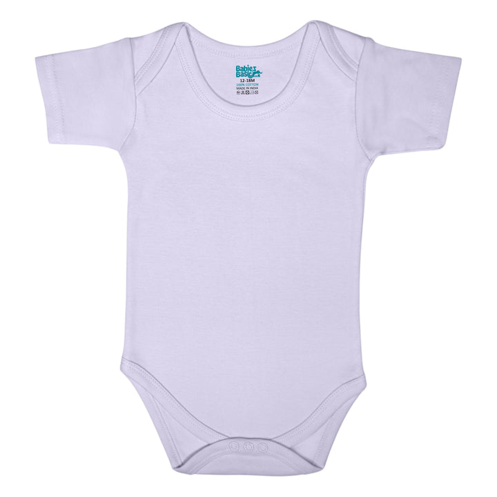 Babies Basic - 3pc-Set - 100% Cotton Short Sleeves Bodysuit ‚Pink, Lavender, L.Pink
