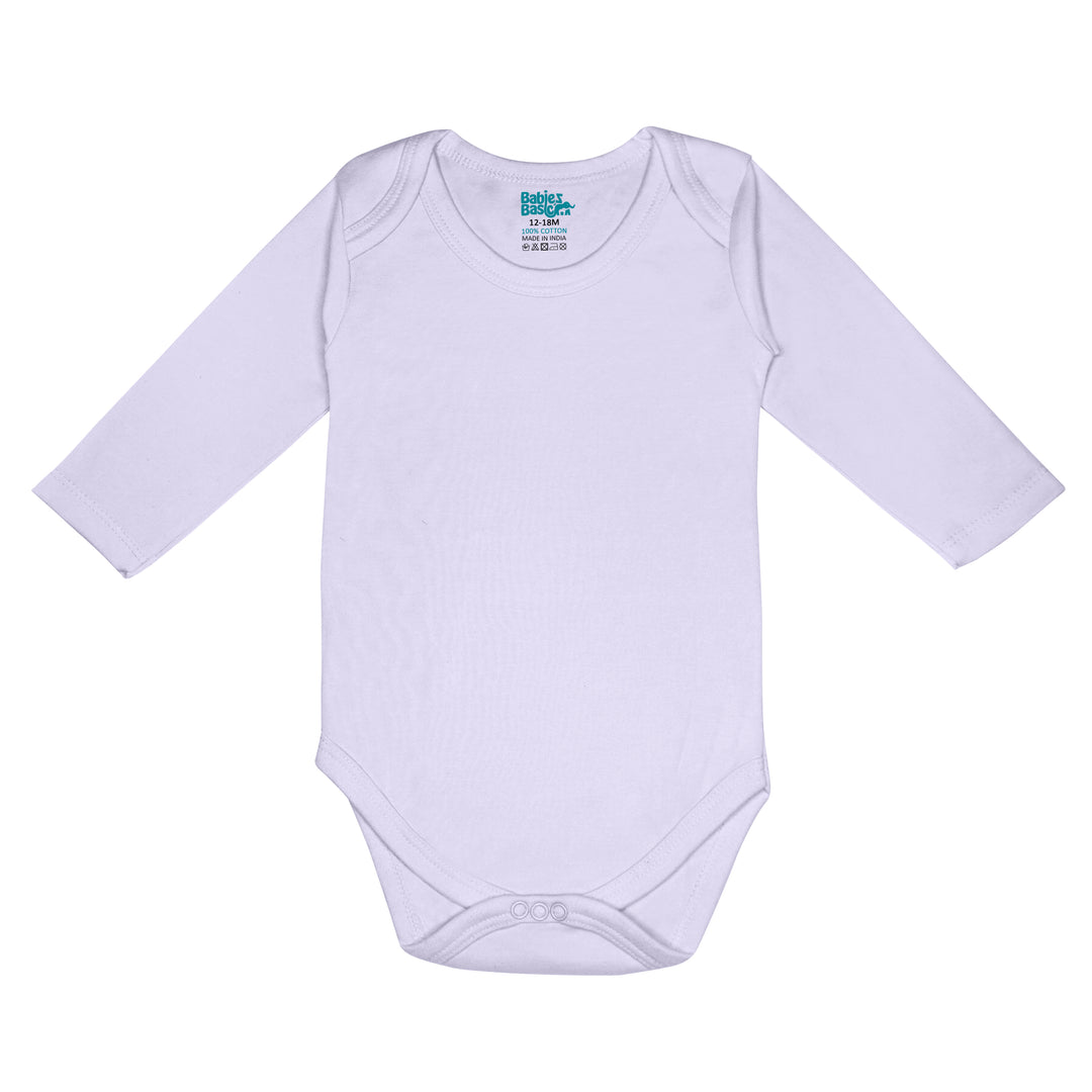 Babies Basic - 3pc-Set - 100% Cotton Long Sleeves Bodysuit ‚Pink, Lavender, L.Pink