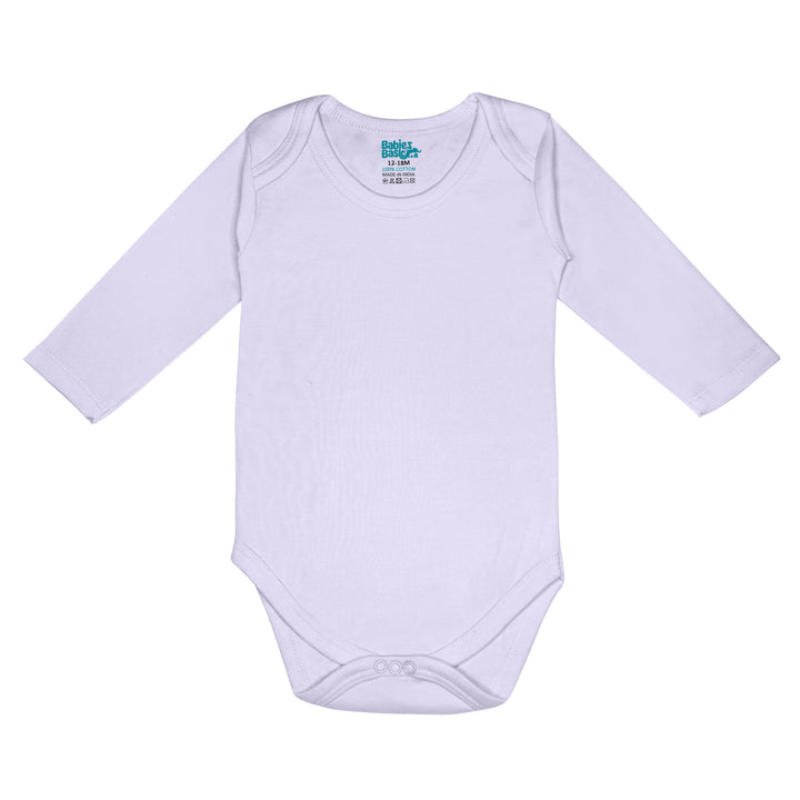 Babies Basic - 3pc-Set - 100% Cotton Long Sleeves Bodysuit ‚Pink, Lavender, L.Pink