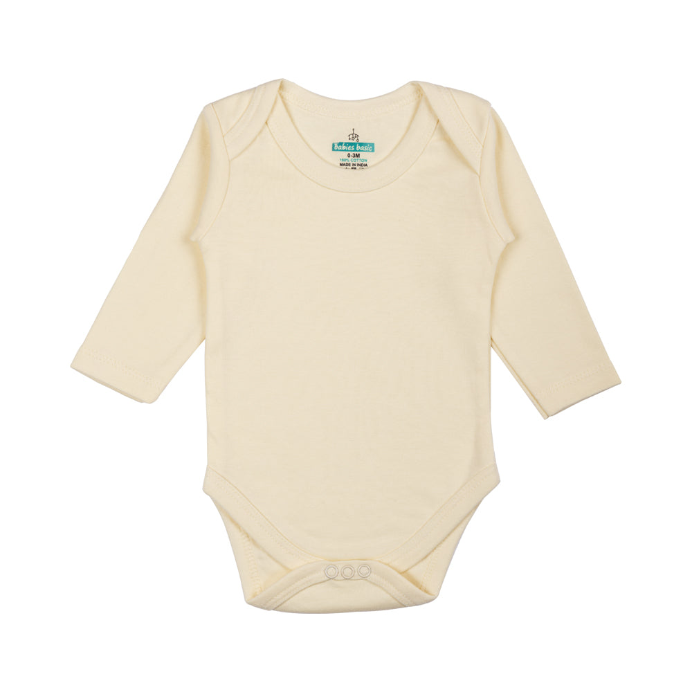 Babies Basic - 6pc-Set - 100% Cotton LongSleeve Bodysuit ‚ Pink, Lemon, White, Brown, Blue, Orange