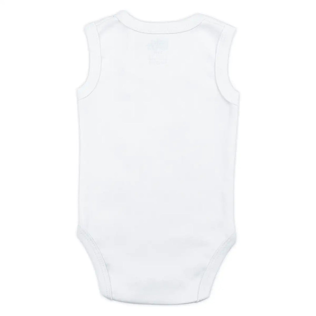 Babies Basic 100% Super Combed Cotton, Sleeveless Romper/Bodysuit, for New Born to 24months. Set of 9 - White