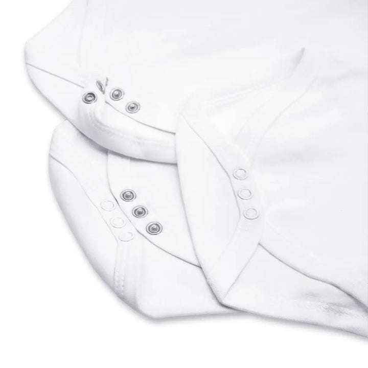Babies Basic 100% Super Combed Cotton, Sleeveless Romper/Bodysuit, for New Born to 24months. Set of 9 - White