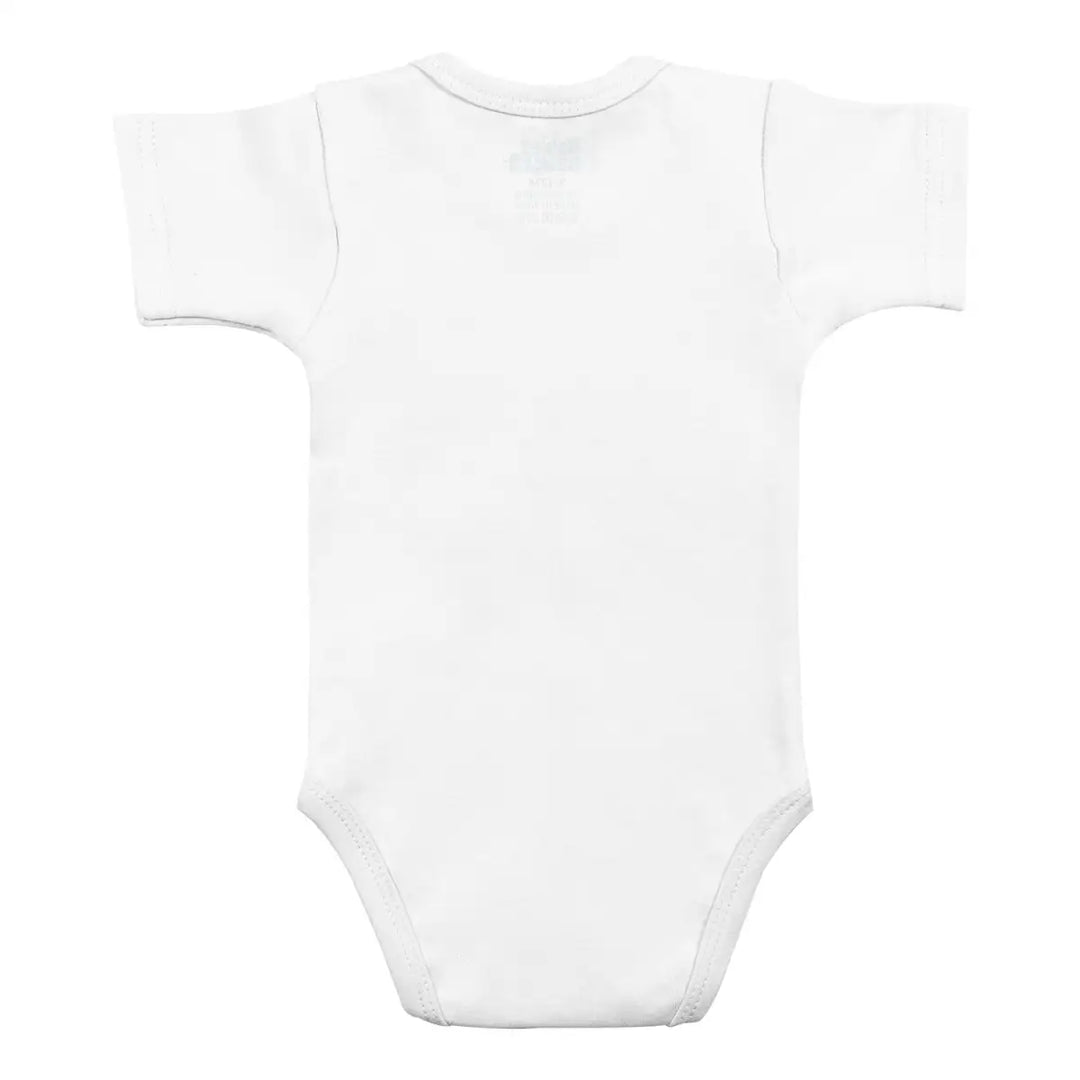 Babies Basic 100% Super Combed Cotton, Short Sleeves Romper/Bodysuit, for New Born to 24months. Set of 9 - White