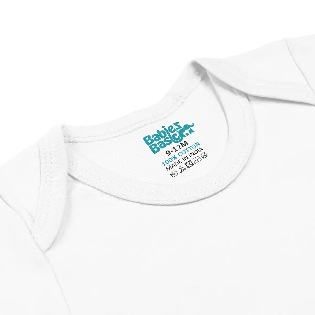 Babies Basic 100% Super Combed Cotton, Short Sleeves Romper/Bodysuit, for New Born to 24months. Set of 9 - White