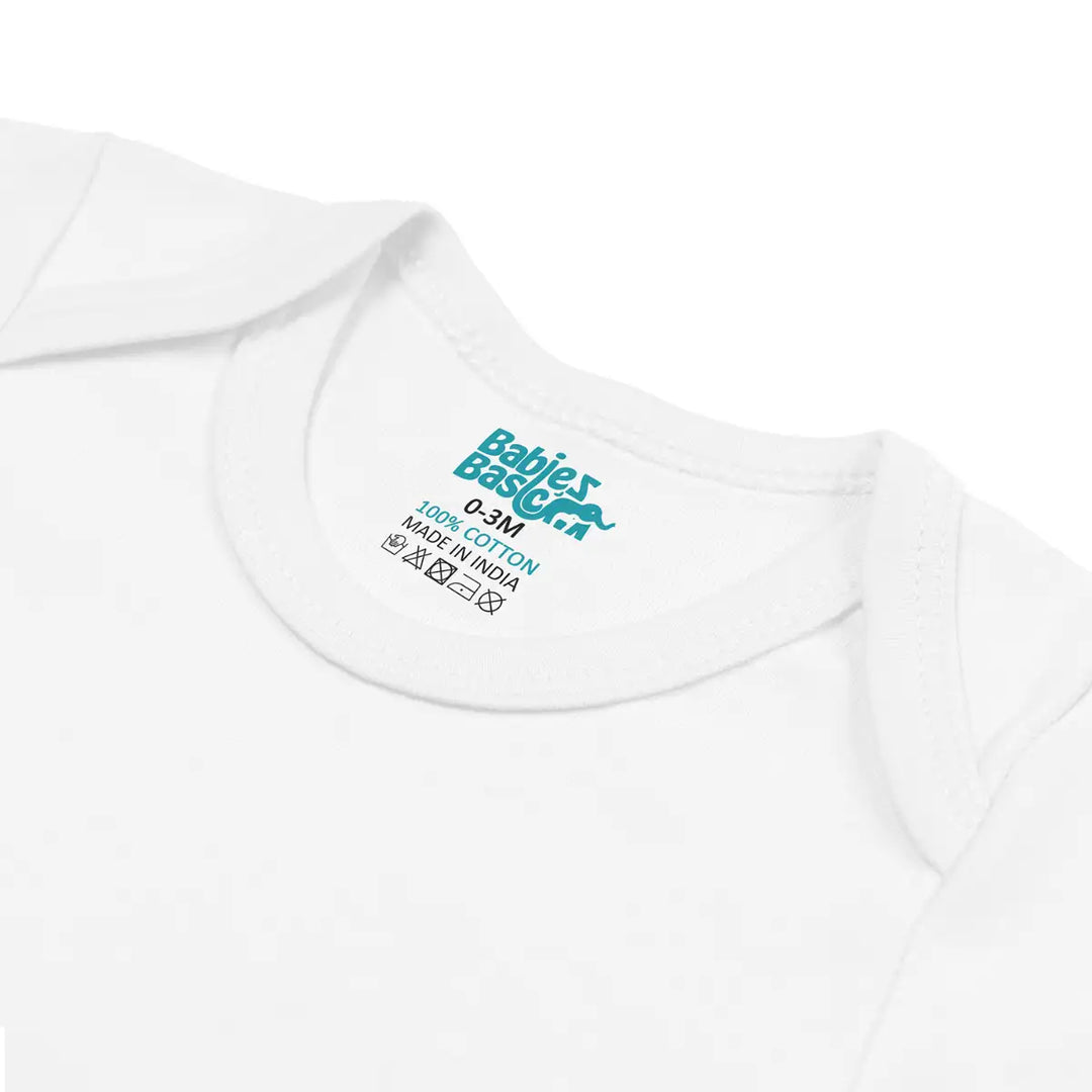 Babies Basic 100% Super Combed Cotton, Long Sleeves Romper/Bodysuit, for New Born to 24months. Set of 9 - White