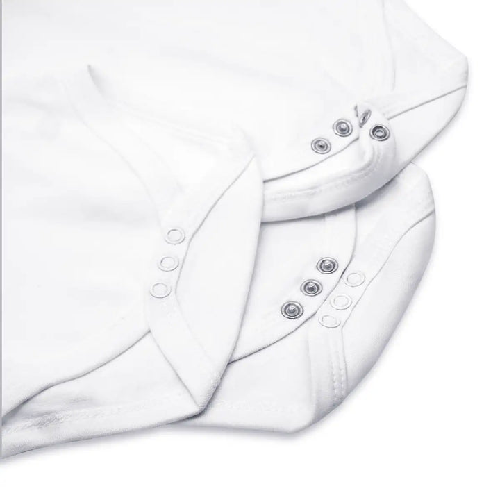 Babies Basic 100% Super Combed Cotton, Long Sleeves Romper/Bodysuit, for New Born to 24months. Set of 9 - White
