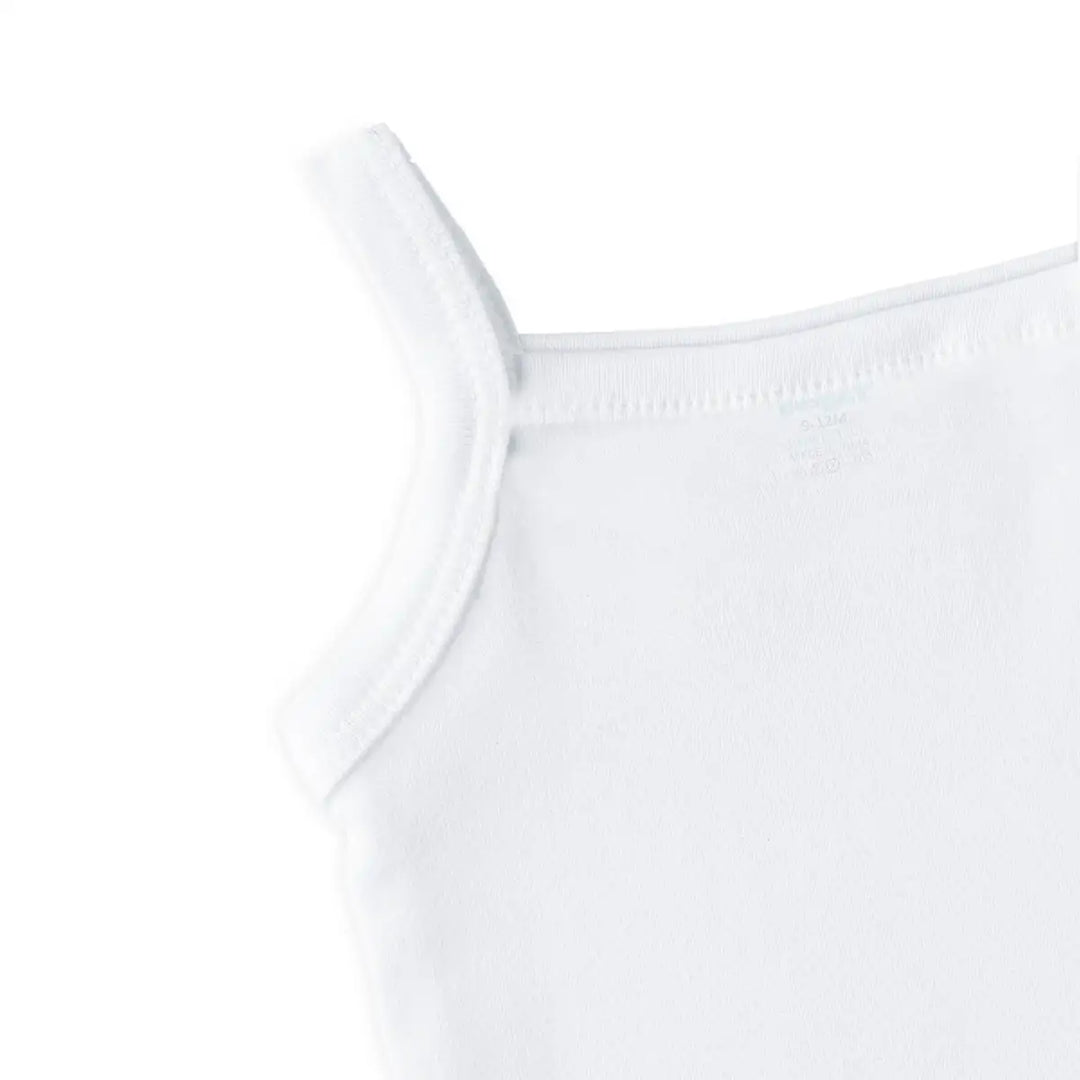 Babies Basic 100% Super Combed Cotton, SleeveLess Romper/Bodysuit, for New Born to 24months. Set of 9 - White