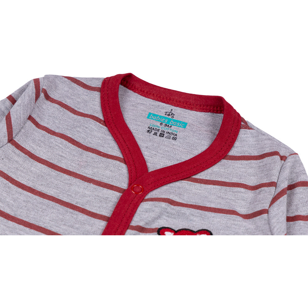 BabiesBasic 100% cotton Printed Long Sleeves Jumpsuit/Romper/Sleepsuit with feet covering for babies