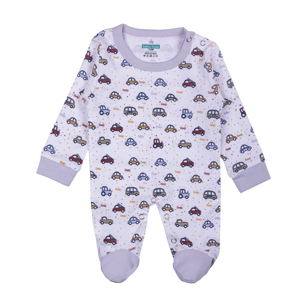 Babiesbasic 5 Piece Unisex Baby Clothing Set - Peach | 100% Cotton | Bright & Cheerful