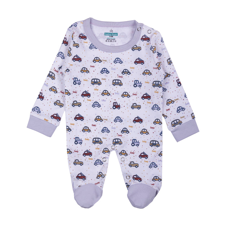 Babiesbasic 5 Piece Unisex Baby Clothing Set - Peach | 100% Cotton | Bright & Cheerful