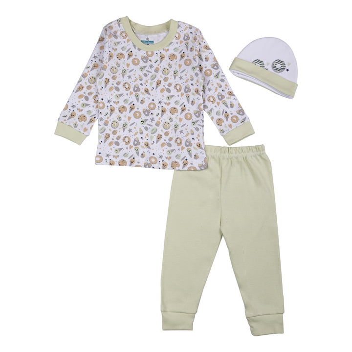 Seven Piece Unisex 100% Cotton Gift Set - Green | Soft & Versatile Baby Essentials