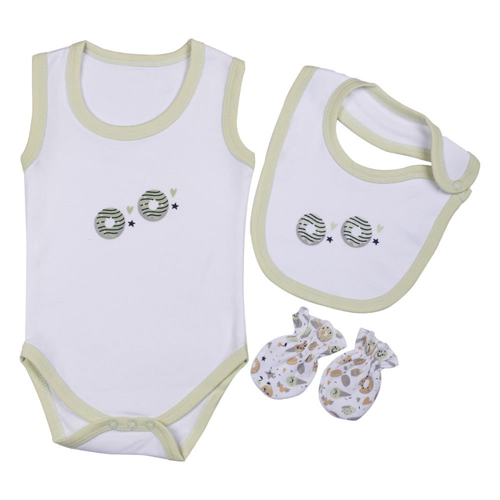 Seven Piece Unisex 100% Cotton Gift Set - Green | Soft & Versatile Baby Essentials