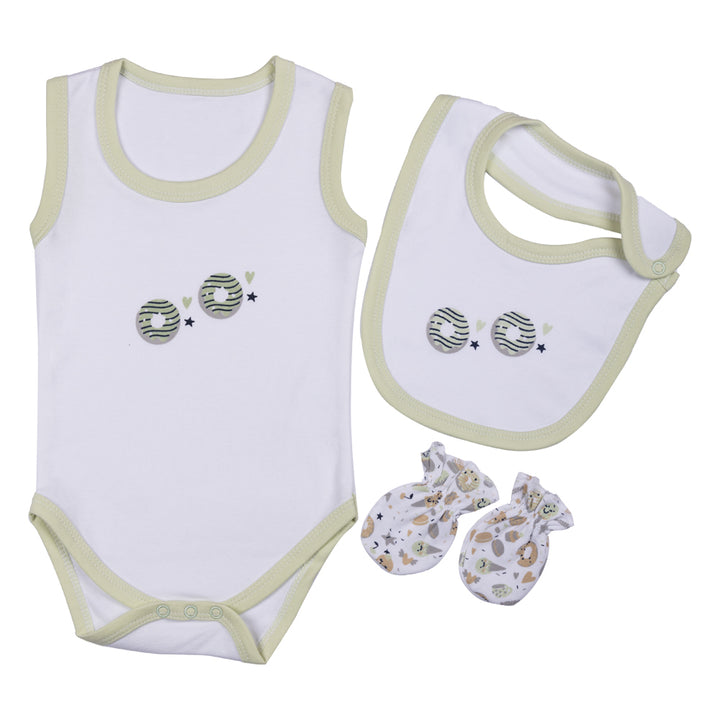 Seven Piece Unisex 100% Cotton Gift Set - Green | Soft & Versatile Baby Essentials