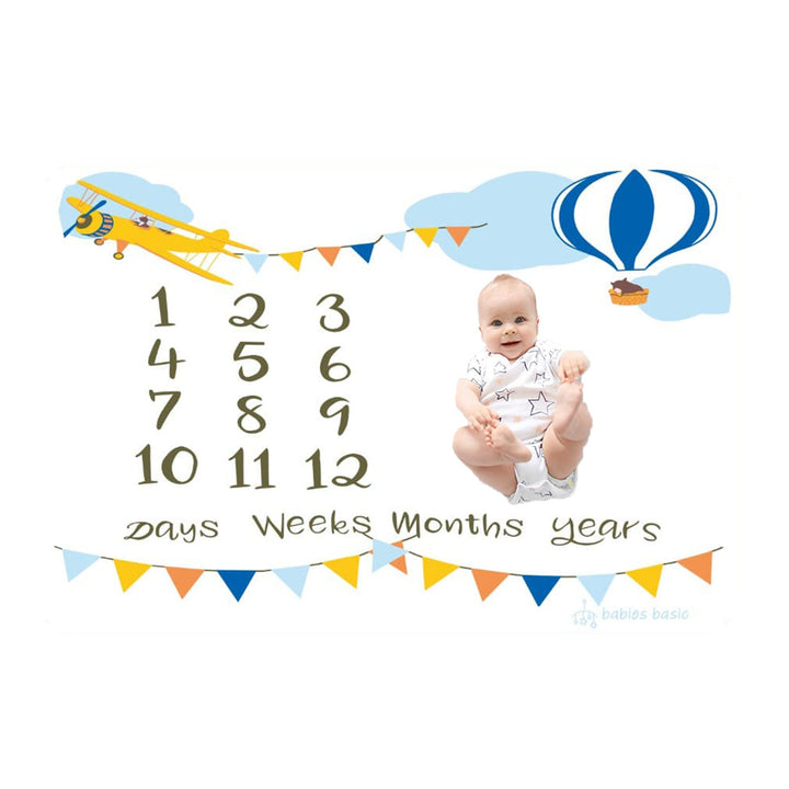 Customized Milestone Blanket - Around the World