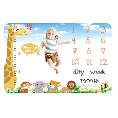 Customized Milestone Blanket - Giraffe Theme