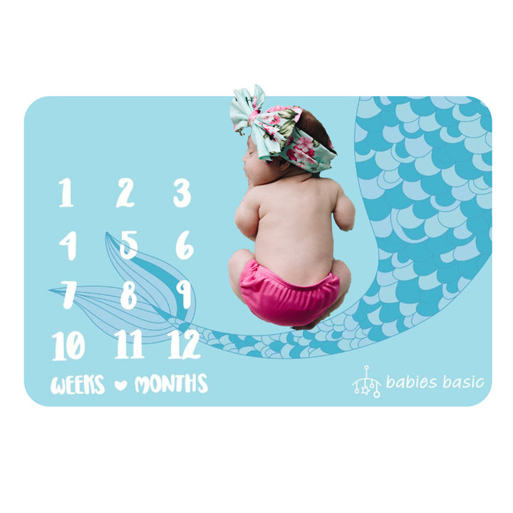 Customized Milestone Blanket - Blue Whale